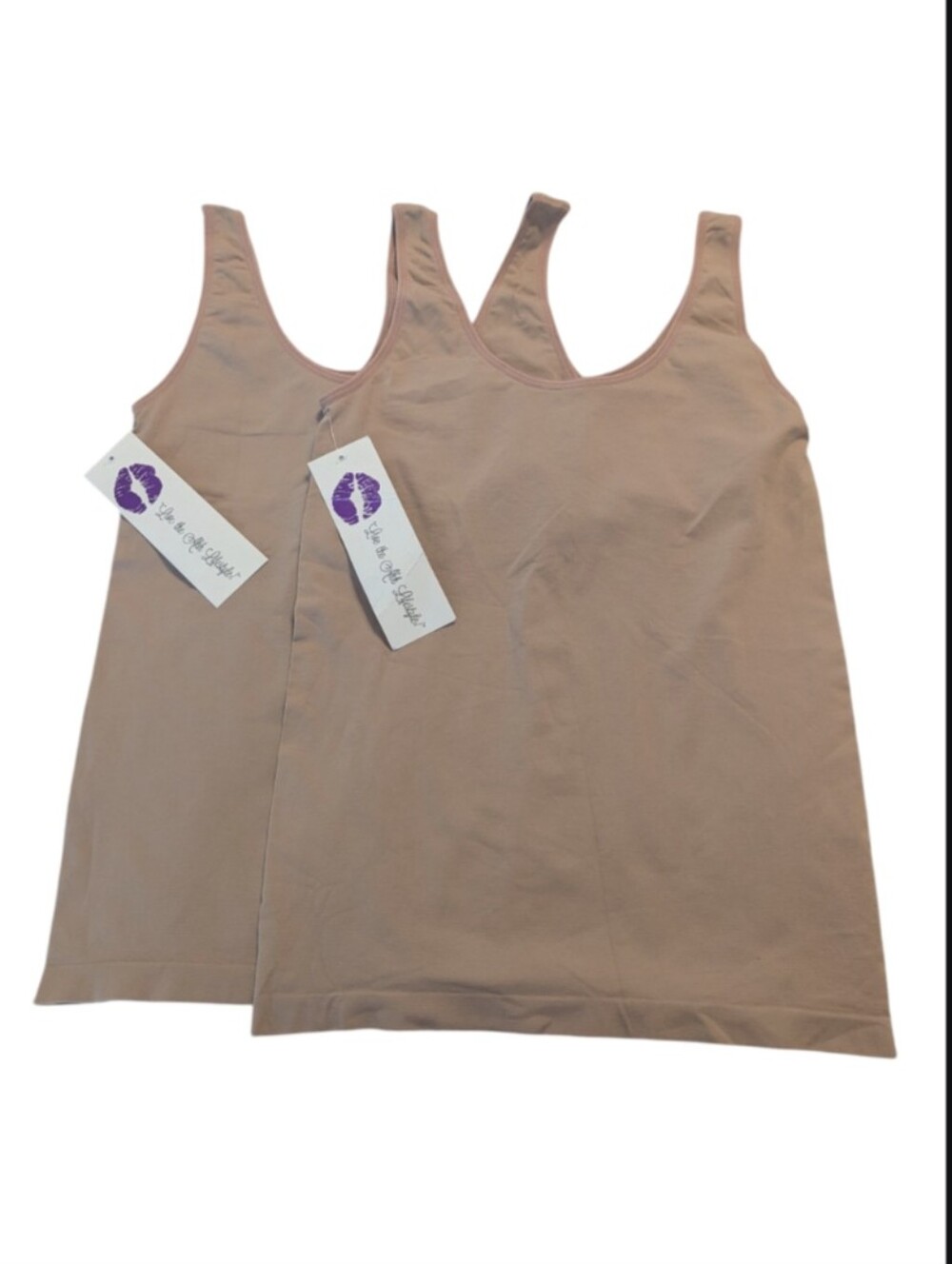 NWT 2 Rhonda Shears 4035 Ahh Seamless Shaping Tank Built-In Shelf Bras Large